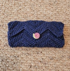 Handmade Crocheted Denim Clutch